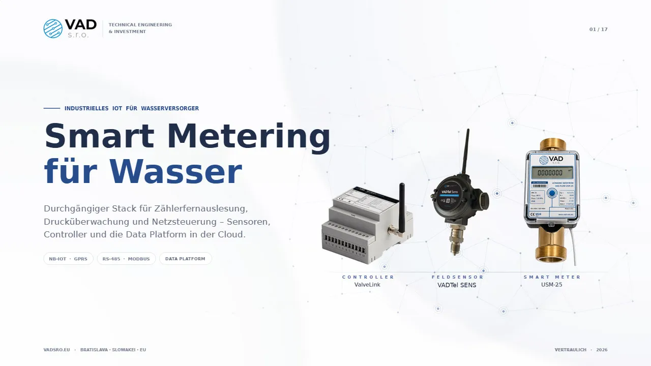 VAD Water Metering Solution – industrielles IoT für Wasserversorger in der EU