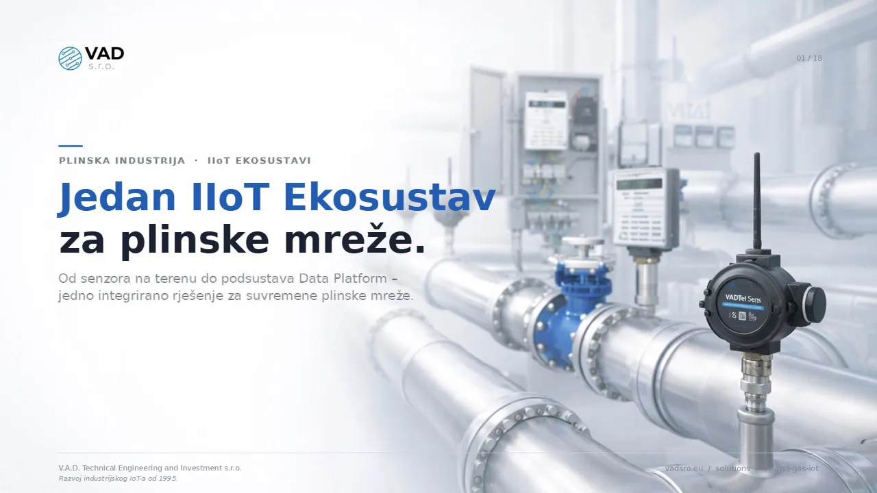 VAD Gas IoT Solution – IIoT Ekosustav za plinske mreže
