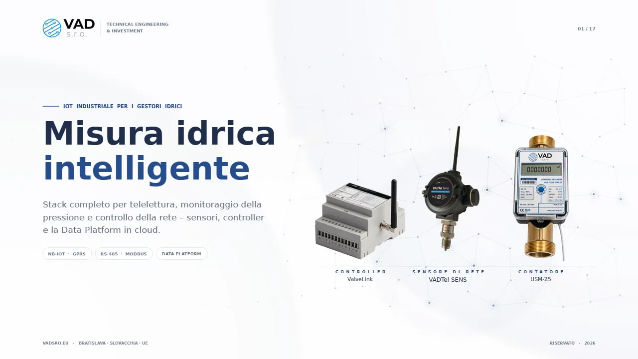 VAD Water Metering Solution – IoT industriale per i gestori idrici dell'UE