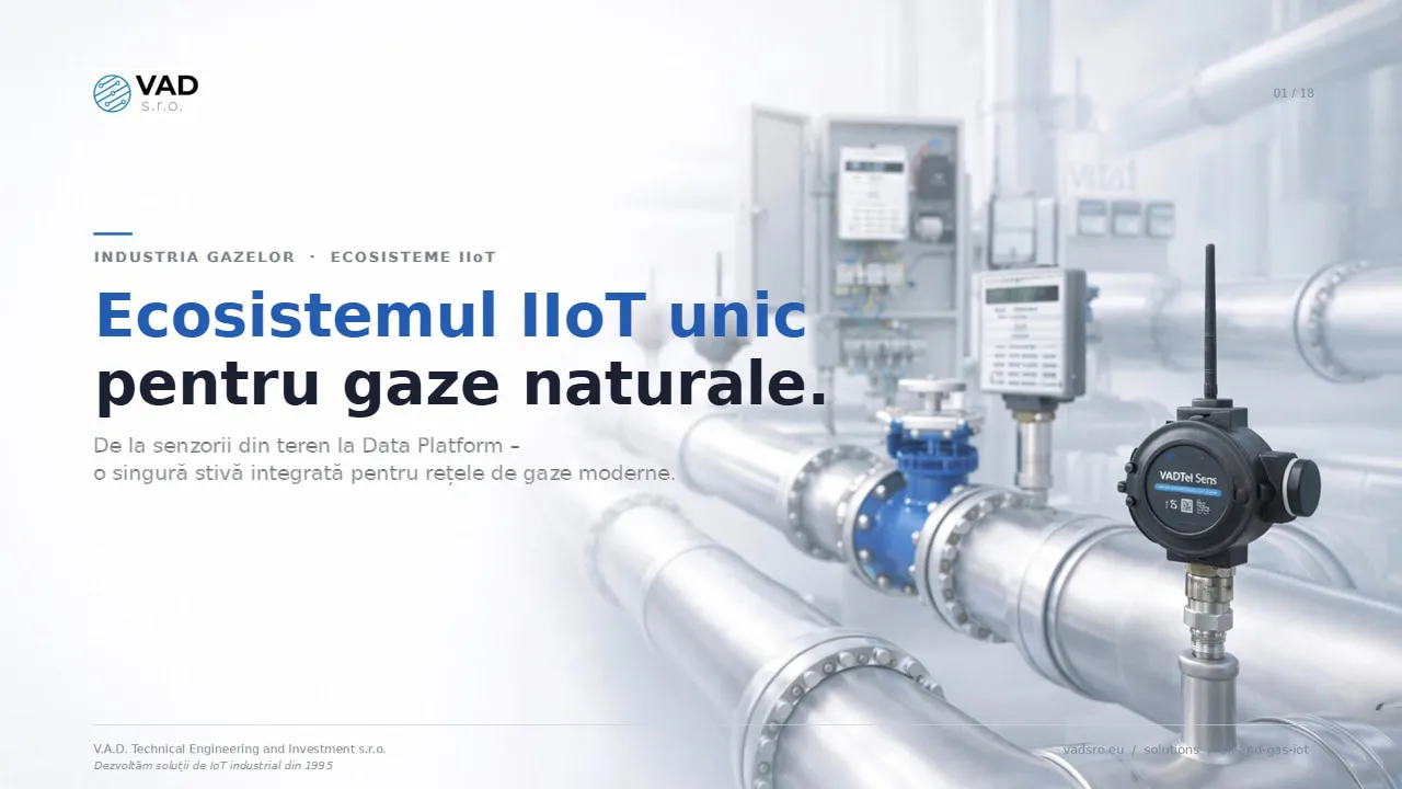 VAD Gas IoT Solution – Ecosistemul IIoT pentru rețelele de gaze naturale