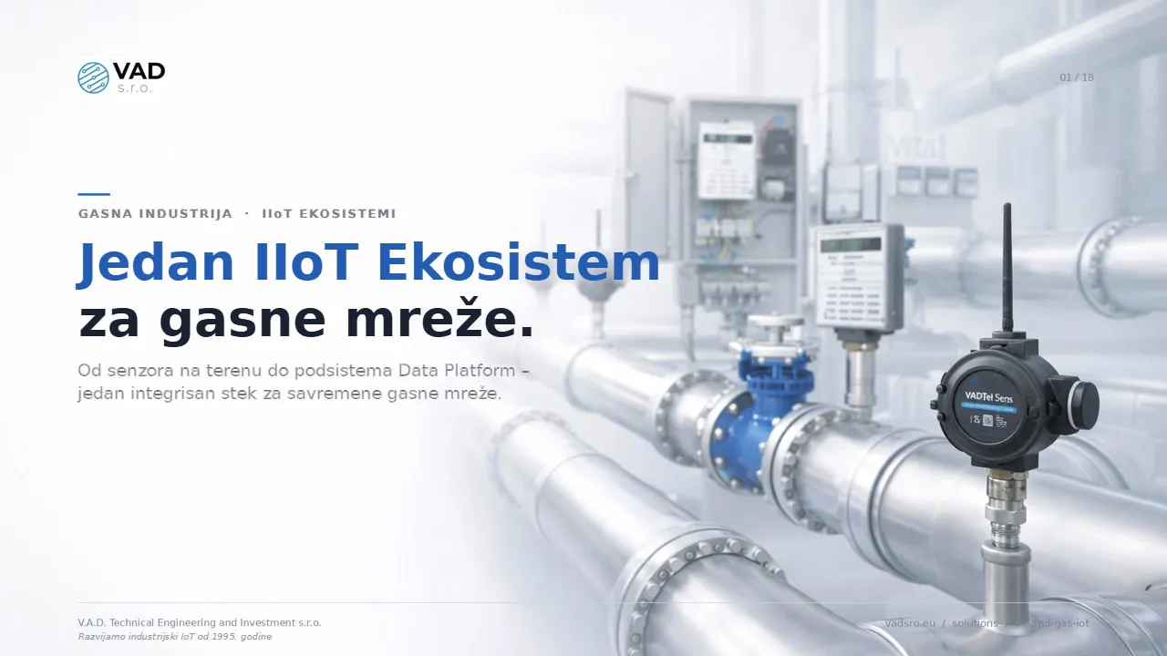 VAD Gas IoT Solution – IIoT Ekosistem za gasne mreže