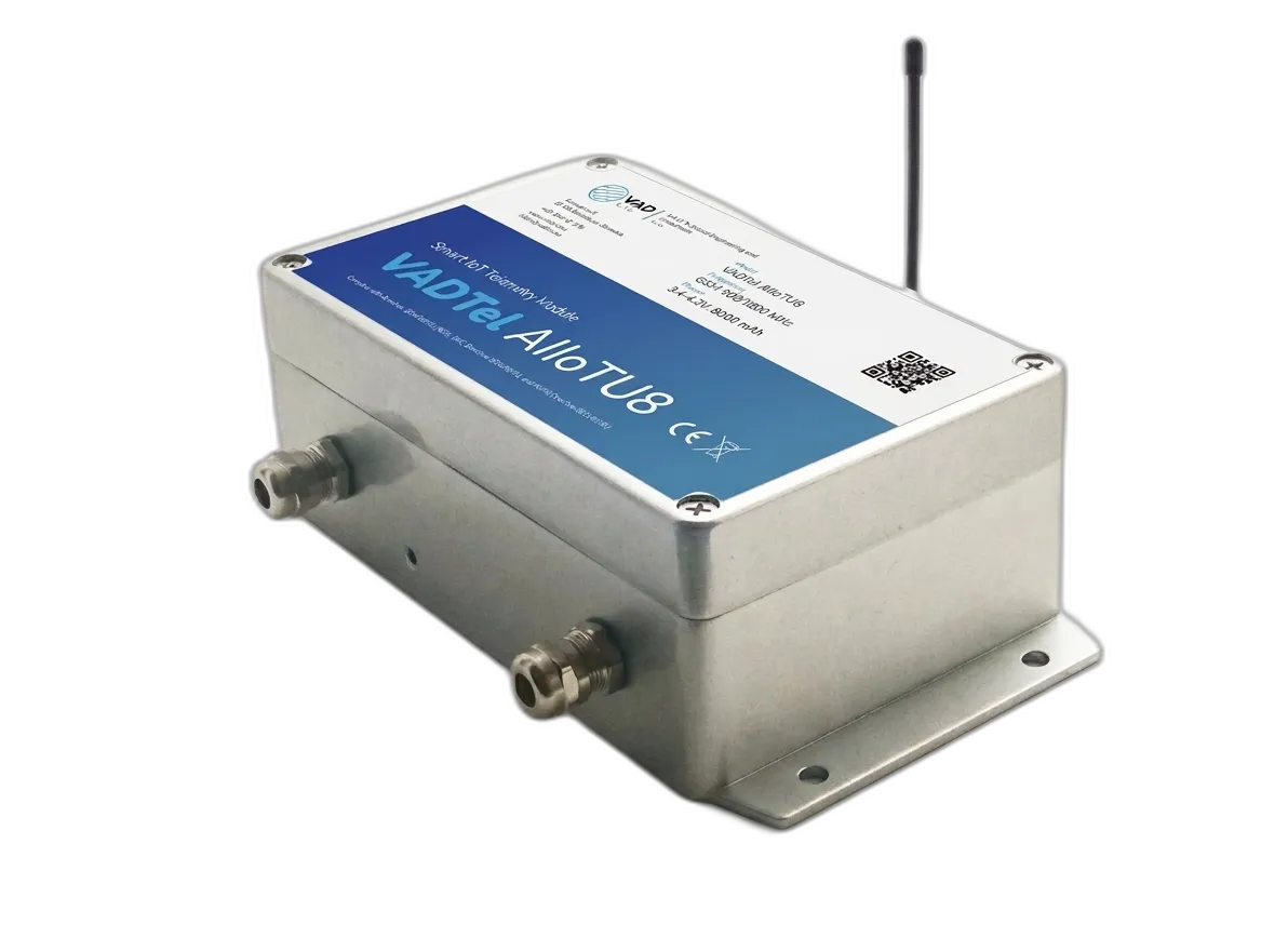 VADTel-AIIoTU8 — multi-meter controller with eight RS-485 channels