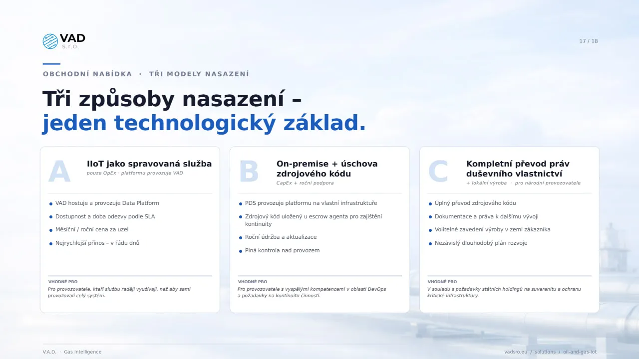 Obchodní modely – CapEx, OpEx, kompletní převod práv duševního vlastnictví