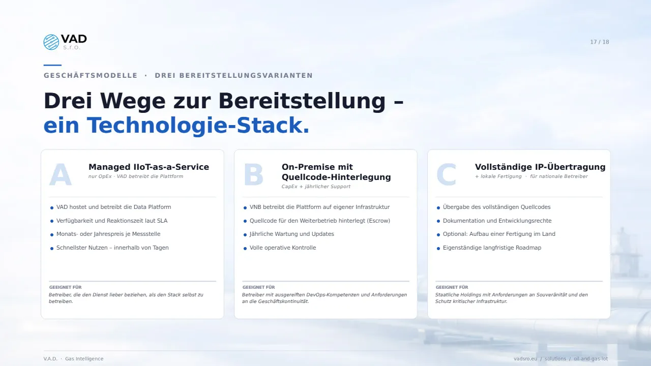Geschäftsmodelle – CapEx, OpEx, vollständige IP-Übertragung